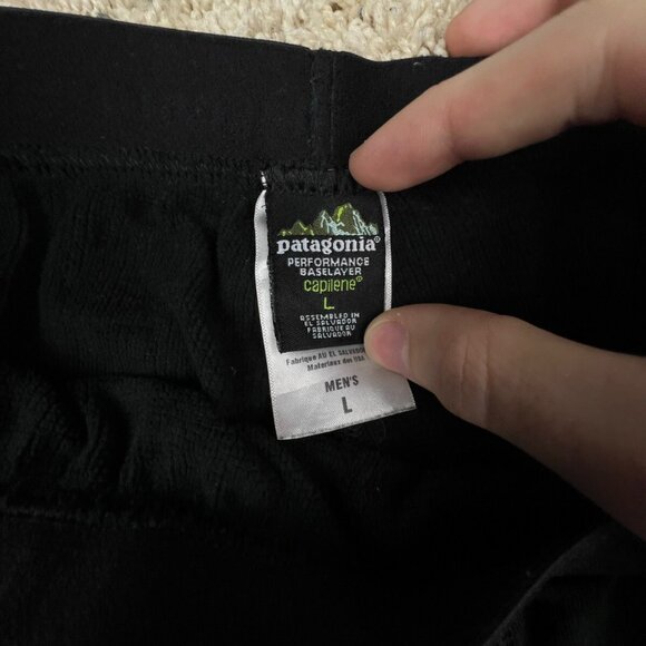 Patagonia Capilene Large Pants Adult Black Outdoors Hiking Tapered Compression - Picture 6 of 9